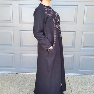 Sema Embroidered Brushed Cotton Maxi Dress