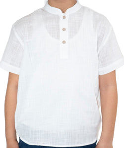 Bay Short Sleeve Boy's Cotton Shirt