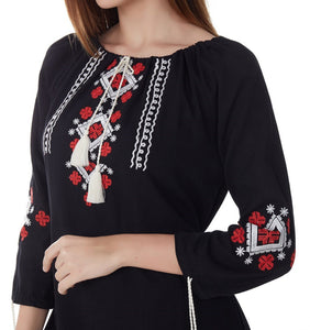 Gale Embroidered Tunic Dress