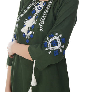 Gale Embroidered Tunic Dress