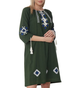 Gale Embroidered Tunic Dress