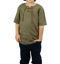 Load image into Gallery viewer, River Short Sleeve Boy&#39;s Cotton Shirt
