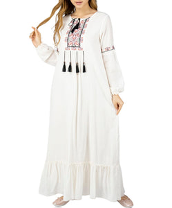 Sahara Embroidered Boho Maxi Dress