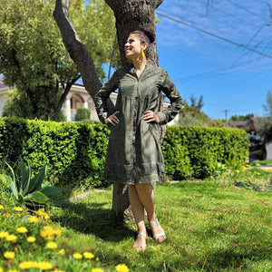 Talia Button Through Shirt Dress