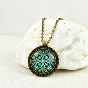 Bronze Ethnic Moroccan Style Pendant Necklace