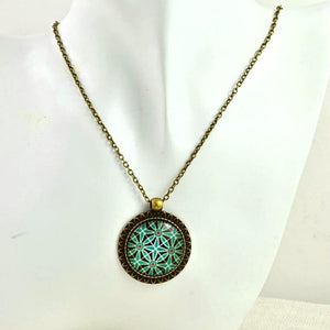 Bronze Ethnic Moroccan Style Pendant Necklace