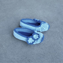 Load image into Gallery viewer, Girls&#39; Crochet Ballerina Slippers with Bow
