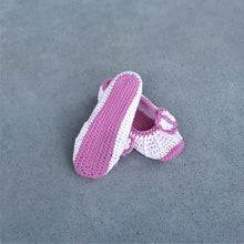 Load image into Gallery viewer, Girls&#39; Crochet Ballerina Slippers with Bow
