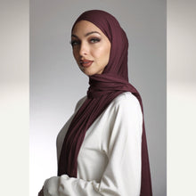 Load image into Gallery viewer, grace-collection-shawl-scarf-hijab-on-model-red-rhodolite-4
