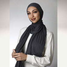 Load image into Gallery viewer, grace-collection-shawl-scarf-hijab-on-model-slate-grey-2
