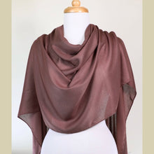 Load image into Gallery viewer, providence-collection-shawl-scarf-hijab-brown-rose-on-mannequin
