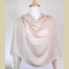 Load image into Gallery viewer, providence-collection-shawl-scarf-hijab-natural-pearl-on-mannequin
