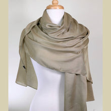 Load image into Gallery viewer, providence-collection-shawl-scarf-hijab-river-sand-on-mannequin
