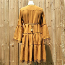 Load image into Gallery viewer, Sienna Brushed Cotton Tiered Tunic Dress
