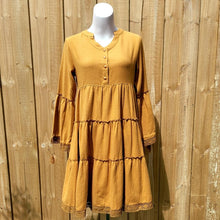 Load image into Gallery viewer, Sienna Brushed Cotton Tiered Tunic Dress
