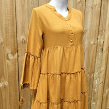 Load image into Gallery viewer, Sienna Brushed Cotton Tiered Tunic Dress
