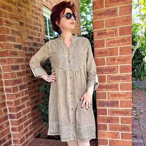 Talia Button Through Shirt Dress