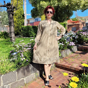 Talia Button Through Shirt Dress